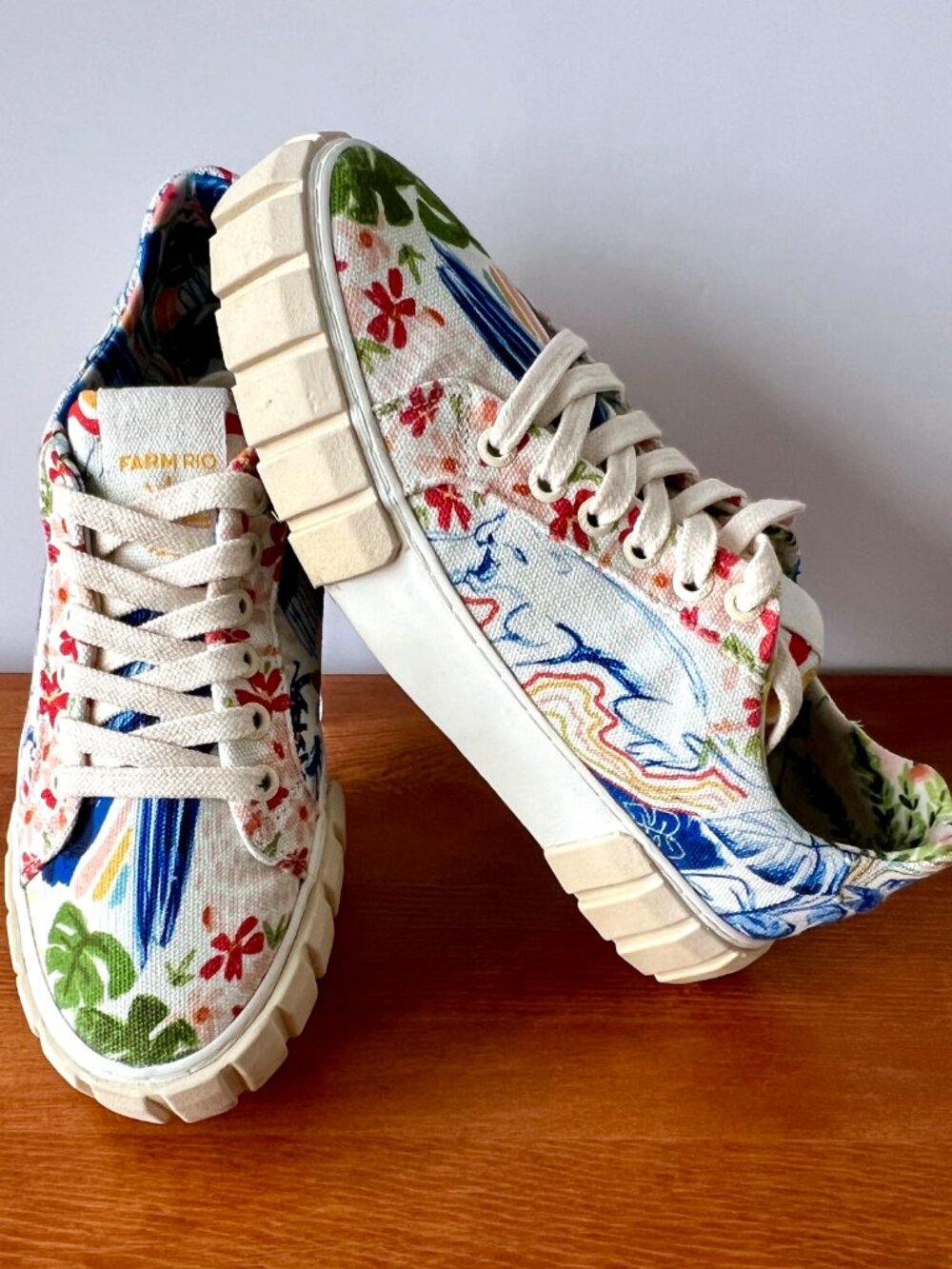 Farm Rio Copacabana Flatform Sneakers, Size 7.5, Excellent Condition! - Picture 5 of 13